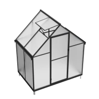 Essential Smalt Drivhus Black 114 cm – Polykarbonat