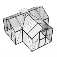 T-formet Drivhus Premium Black – Glass/Polykarbonat